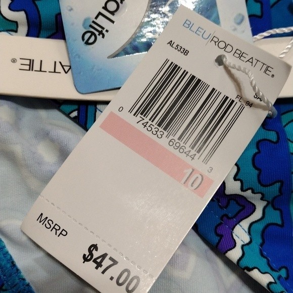 NWT Bleu Rod Beattie Lycra Xtra Life Bikini Set 10 Designer Swimwear Beachwear - Picture 14 of 15